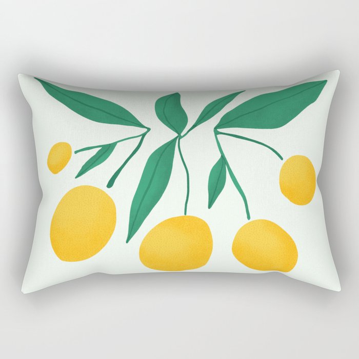 Lemons Branches Rectangular Pillow Gallery Image 1