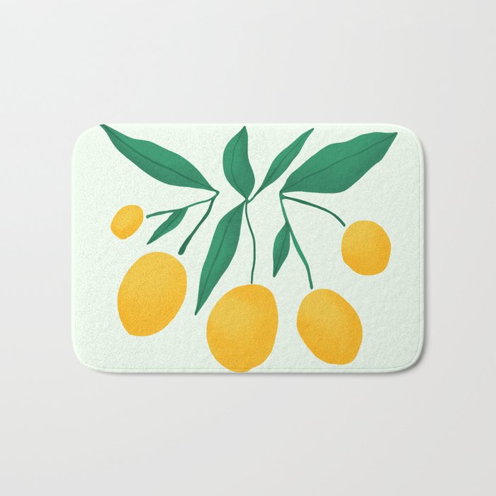 Lemons Branches Bath Mat Gallery Image 1