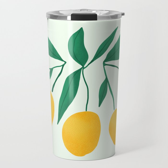 Lemons Branches Travel Mug Gallery Image 1