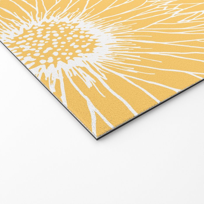 Yellow Sunflowers Line Art Welcome Mat Gallery Image 2