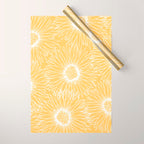 Yellow Sunflowers Line Art Wrapping Paper Gallery Image 1