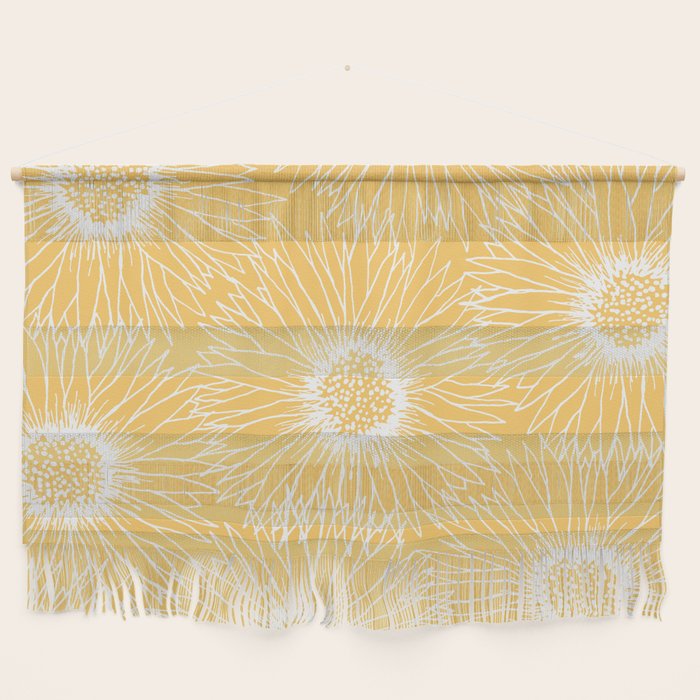 Yellow Sunflowers Line Art Wall Hanging Gallery Image 1