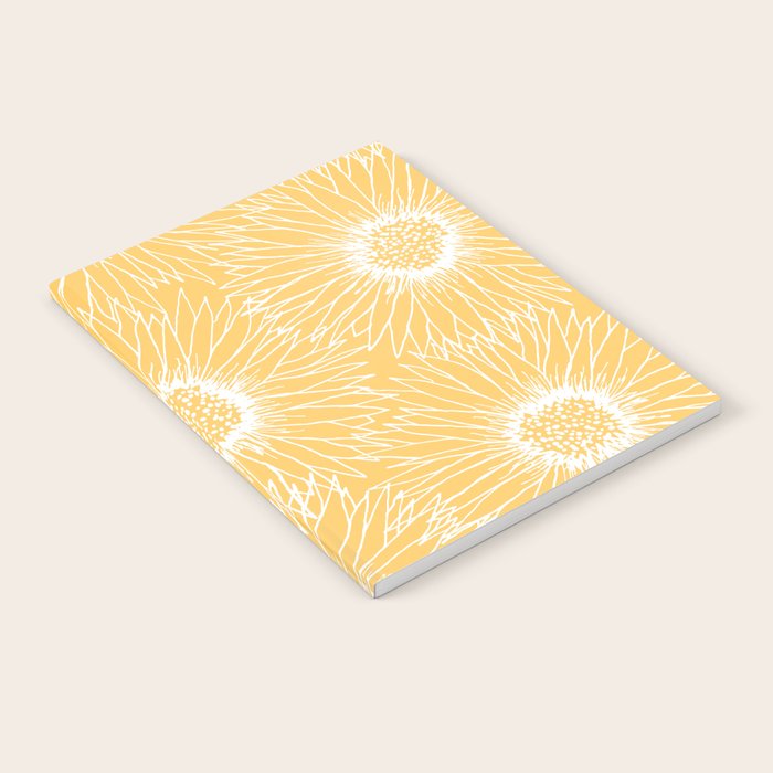 Yellow Sunflowers Line Art Notebook Gallery Image 2