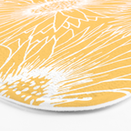Yellow Sunflowers Line Art Bath Mat Gallery Image 3