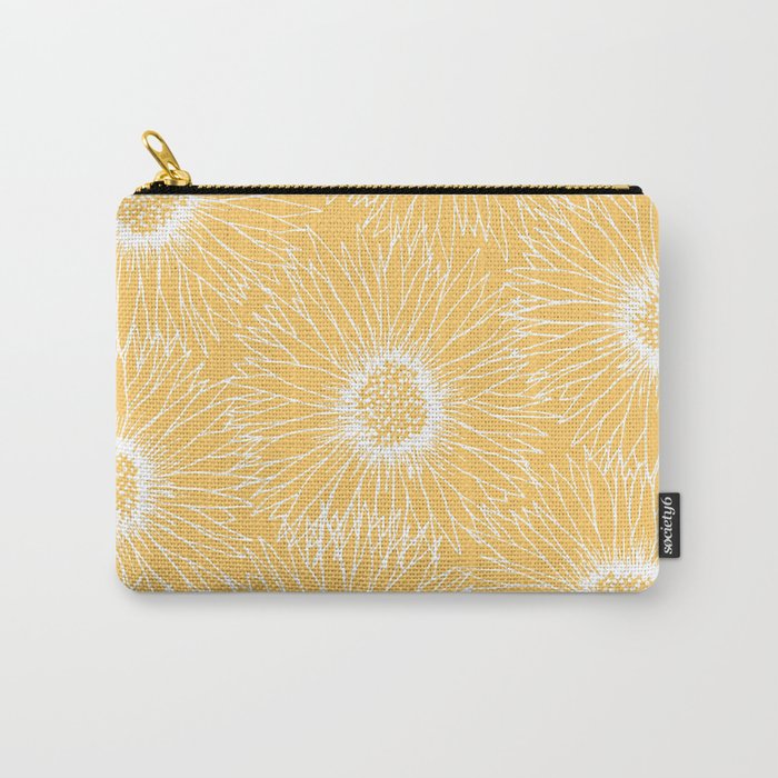 Yellow Sunflowers Line Art Carry All Pouch Gallery Image 1