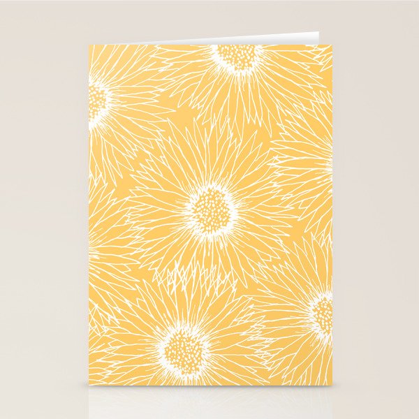 Yellow Sunflowers Line Art Stationery Card Gallery Image 1