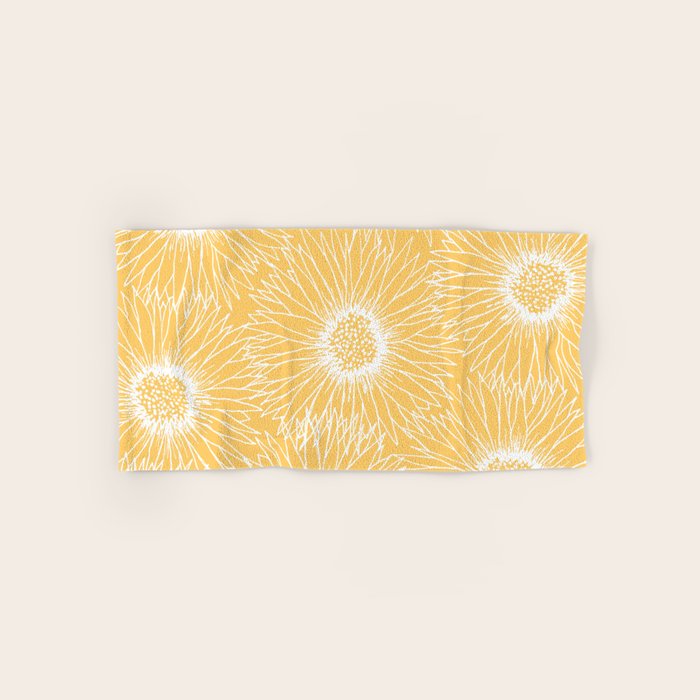 Yellow Sunflowers Line Art Towels Gallery Image 1