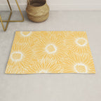 Yellow Sunflowers Line Art Rug Gallery Image 1