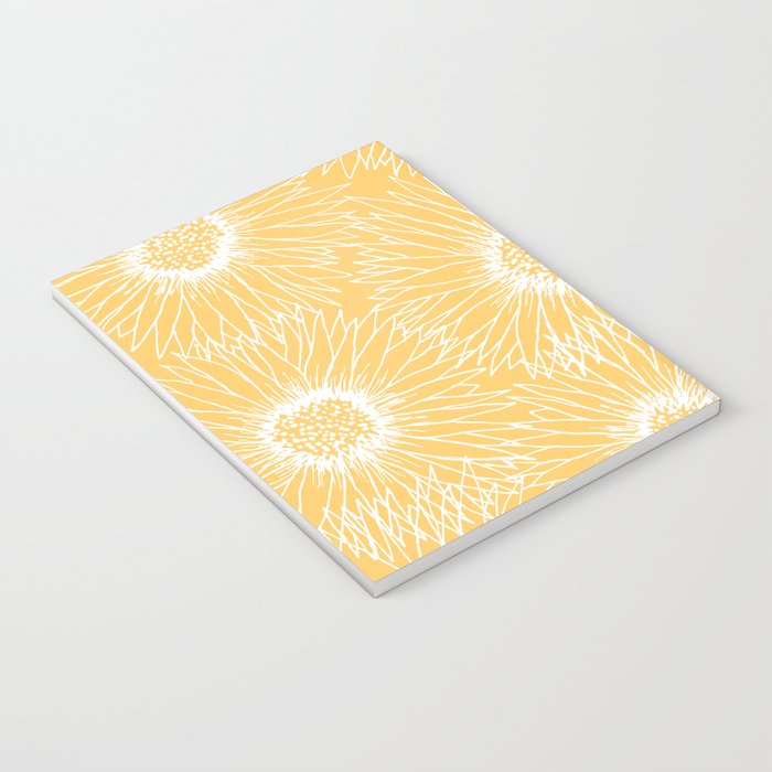 Yellow Sunflowers Line Art Notebook Gallery Image 3