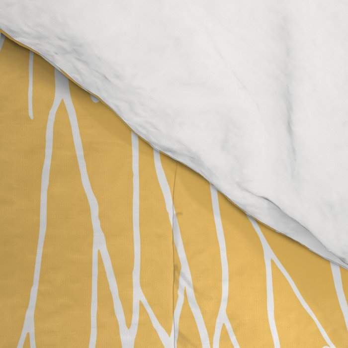 Yellow Sunflowers Line Art Comforter Gallery Image 4