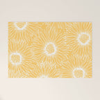 Yellow Sunflowers Line Art Welcome Mat Gallery Image 1