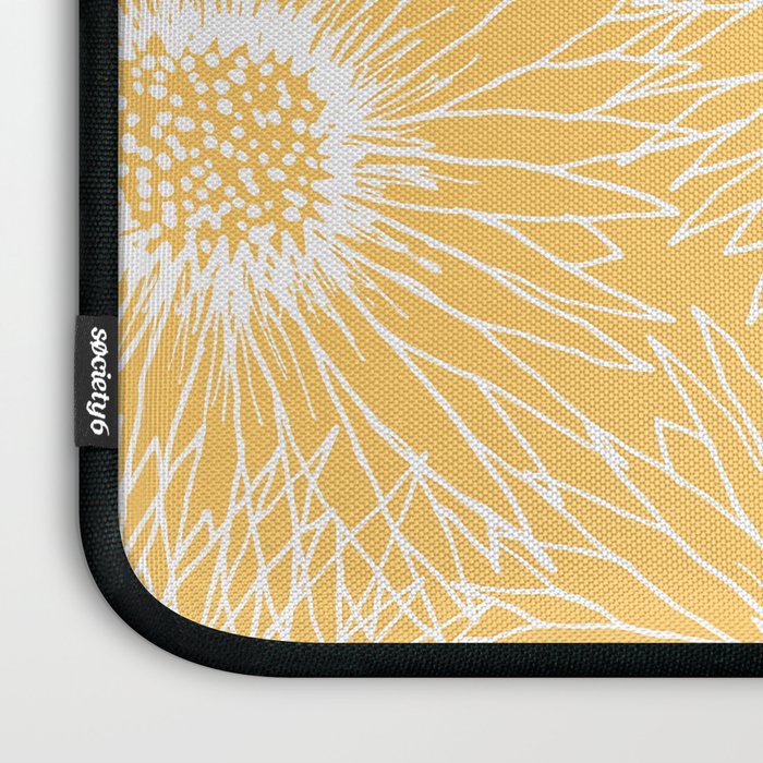 Yellow Sunflowers Line Art Laptop Sleeve Gallery Image 3