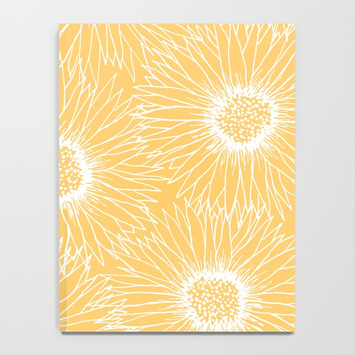 Yellow Sunflowers Line Art Notebook Gallery Image 4
