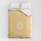 Yellow Sunflowers Line Art Duvet Cover Gallery Image 6