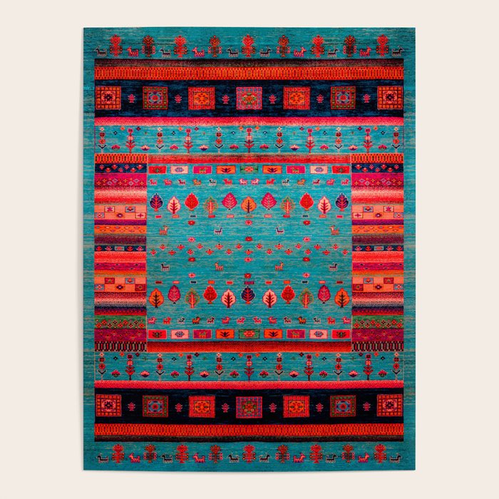 Traditional Berber Bohemian Moroccan Handmade Fabric Style Fall Autumn Color Inspiration Poster Gallery Image 1