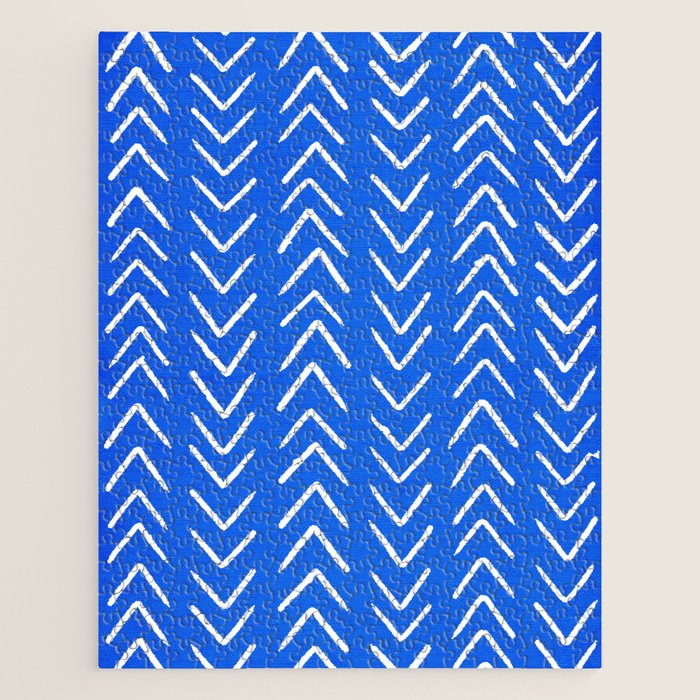 Mudcloth 01: Navy Blue Edition Jigsaw Puzzle Gallery Image 1