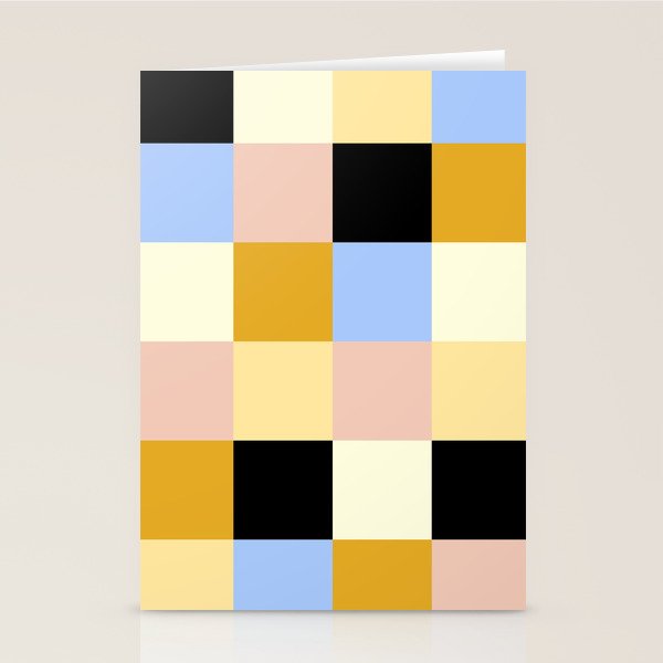Bold Colorful Checks Pattern - Large XXXV Stationery Card Gallery Image 1