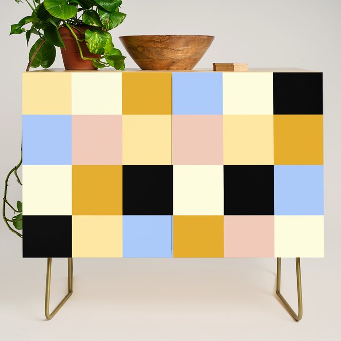 Bold Colorful Checks Pattern - Large XXXV Credenza Gallery Image 1