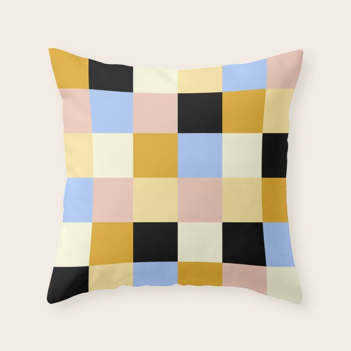 Bold Colorful Checks Pattern - Large XXXV Throw Pillow Gallery Image 6