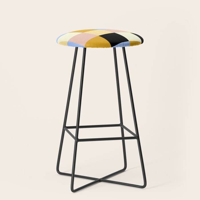Bold Colorful Checks Pattern - Large XXXV Stool Gallery Image 1