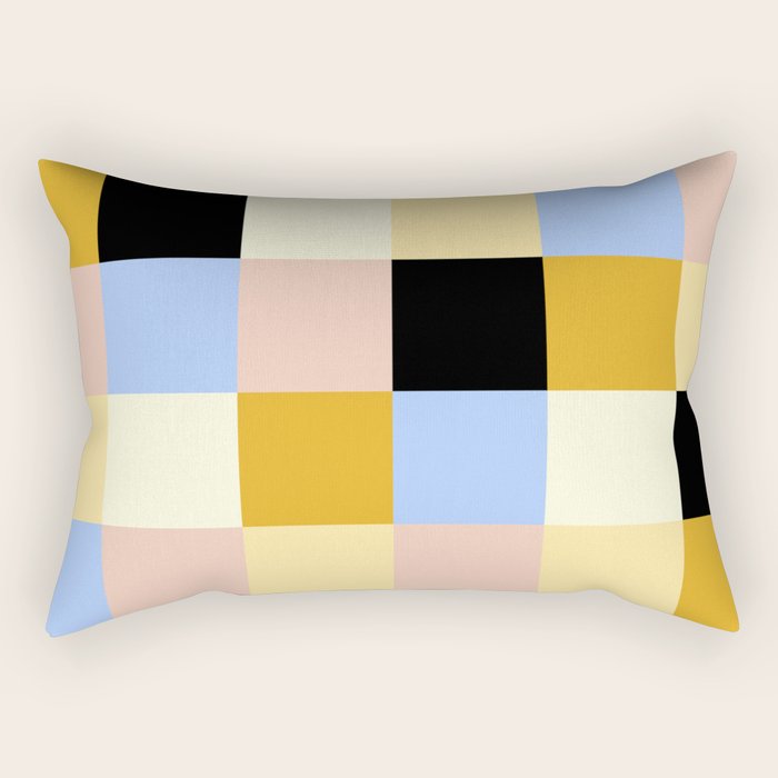 Bold Colorful Checks Pattern - Large XXXV Rectangular Pillow Gallery Image 1