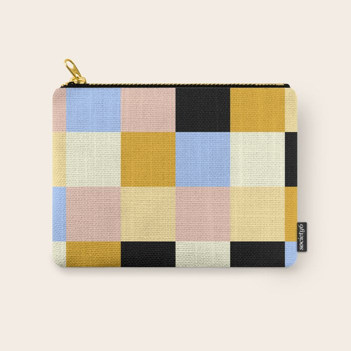 Bold Colorful Checks Pattern - Large XXXV Carry All Pouch Gallery Image 1