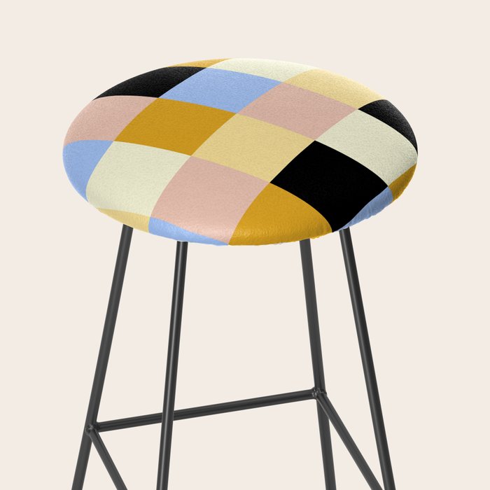 Bold Colorful Checks Pattern - Large XXXV Stool Gallery Image 2