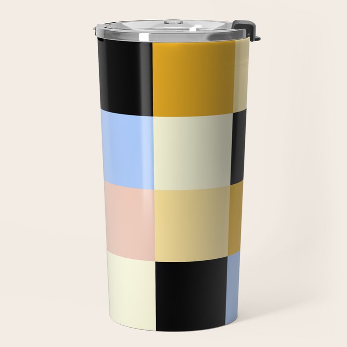 Bold Colorful Checks Pattern - Large XXXV Travel Mug Gallery Image 2