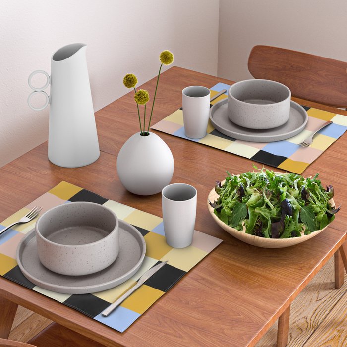Bold Colorful Checks Pattern - Large XXXV Placemat Gallery Image 2