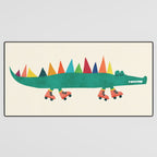 Crocodile on Roller Skates Desk Mat Gallery Image 3