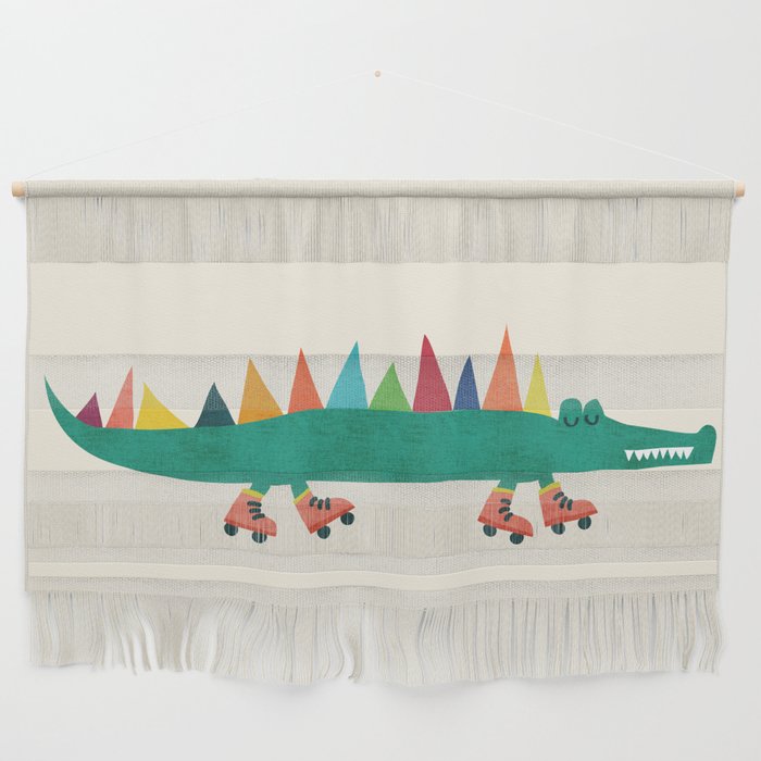 Crocodile on Roller Skates Wall Hanging Gallery Image 1