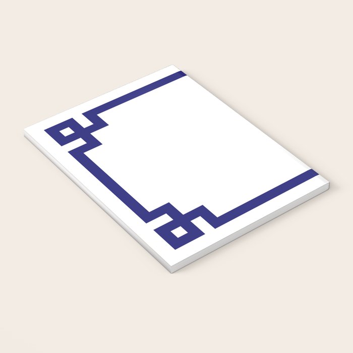 Midnight Blue Greek Key Border Notebook Gallery Image 3