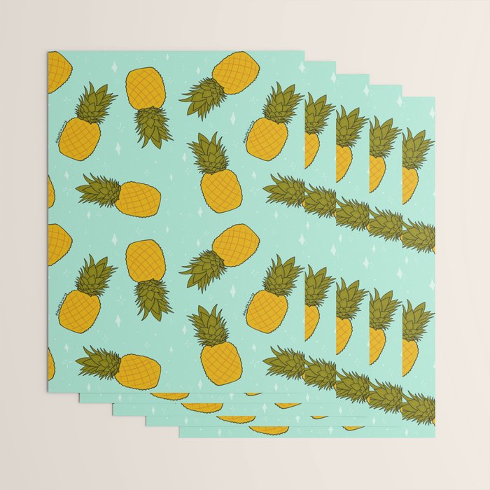 Pineapple Print Wrapping Paper Gallery Image 3
