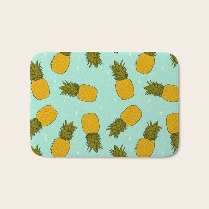 Pineapple Print Bath Mat Gallery Image 1