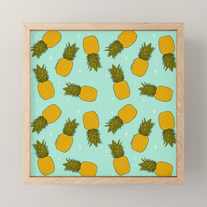 Pineapple Print Mini Art Print Gallery Image 1