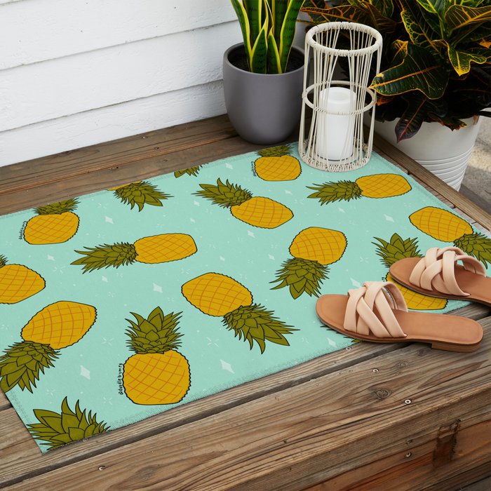 Pineapple Print Outdoor Rug Gallery Image 2