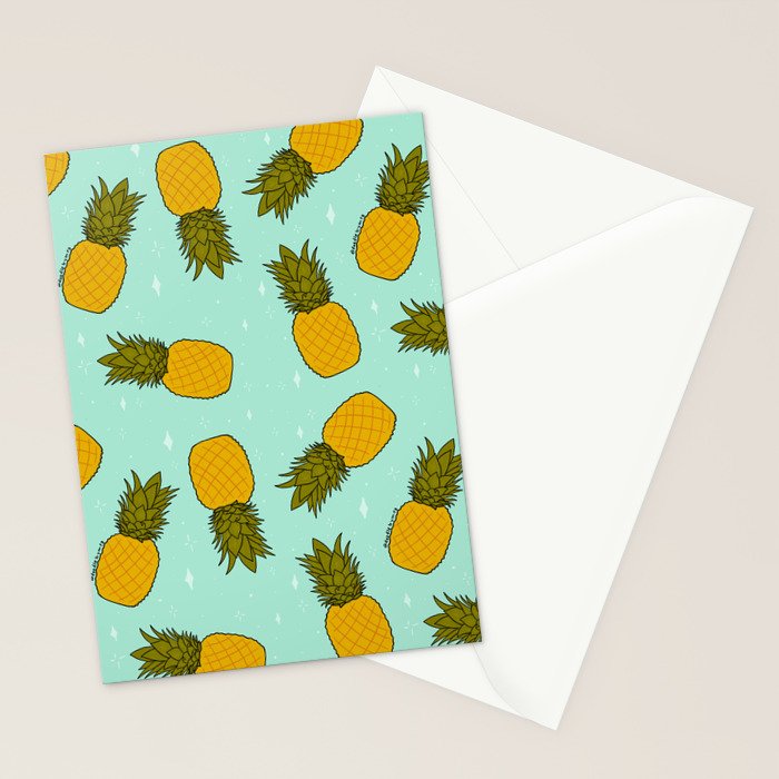 Pineapple Print Stationery Card Gallery Image 2