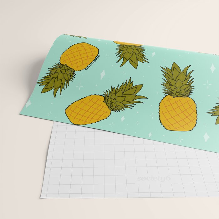 Pineapple Print Wrapping Paper Gallery Image 2