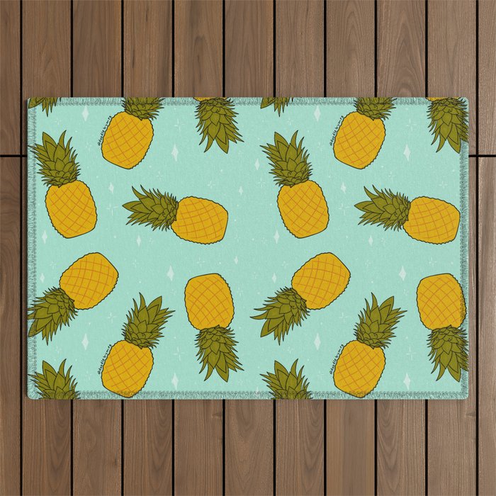 Pineapple Print Outdoor Rug Gallery Image 1