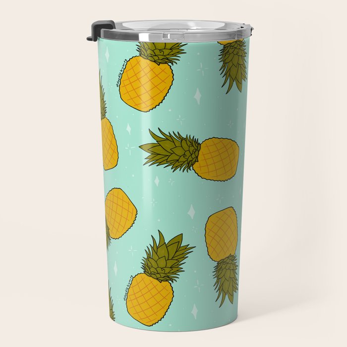 Pineapple Print Travel Mug Gallery Image 3