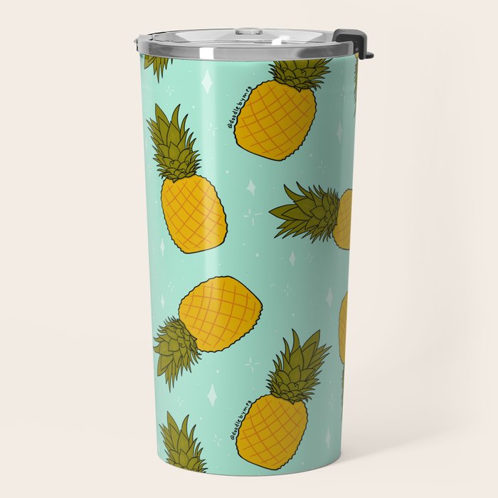 Pineapple Print Travel Mug Gallery Image 2