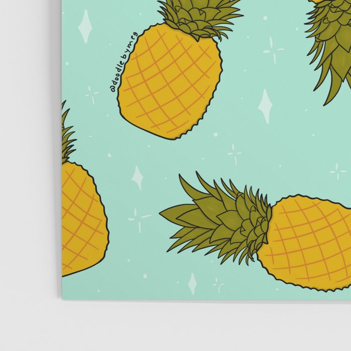 Pineapple Print Poster Gallery Image 3