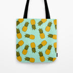 Pineapple Print Tote Bag Gallery Image 1