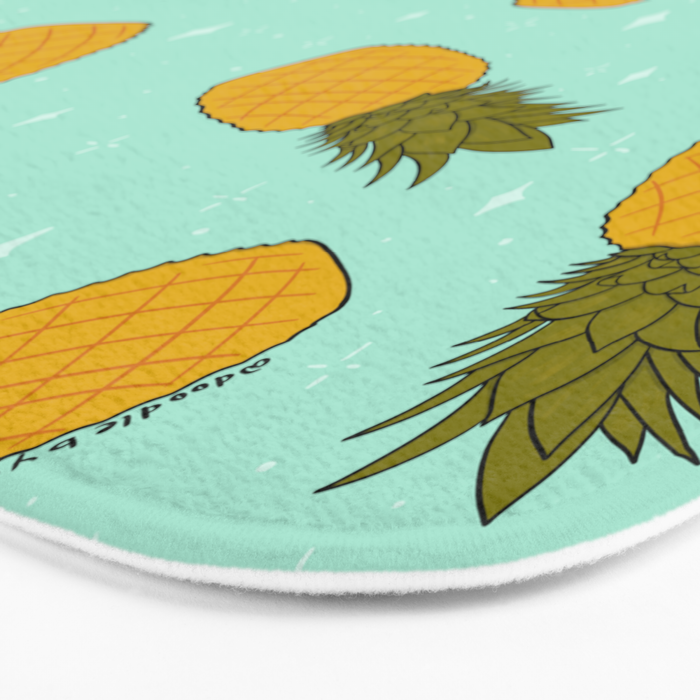 Pineapple Print Bath Mat Gallery Image 3