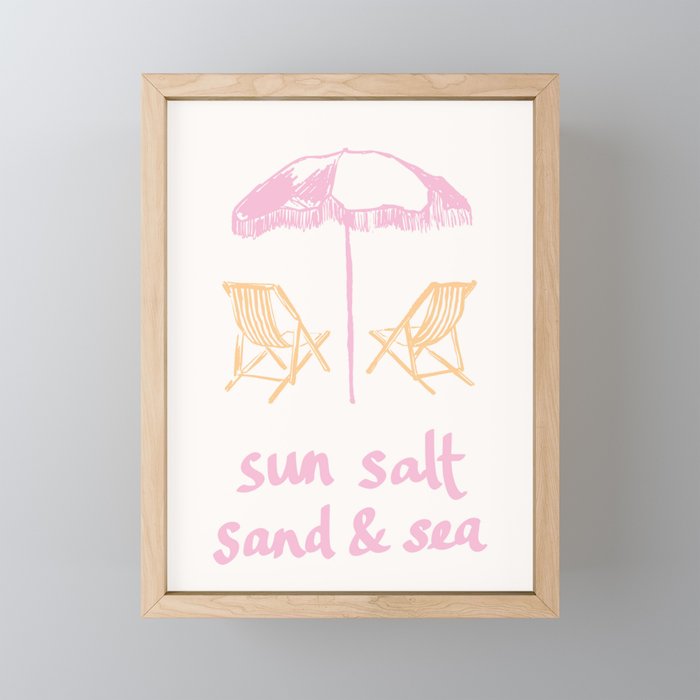 Sun Salt Sand Sea Mini Art Print Gallery Image 1