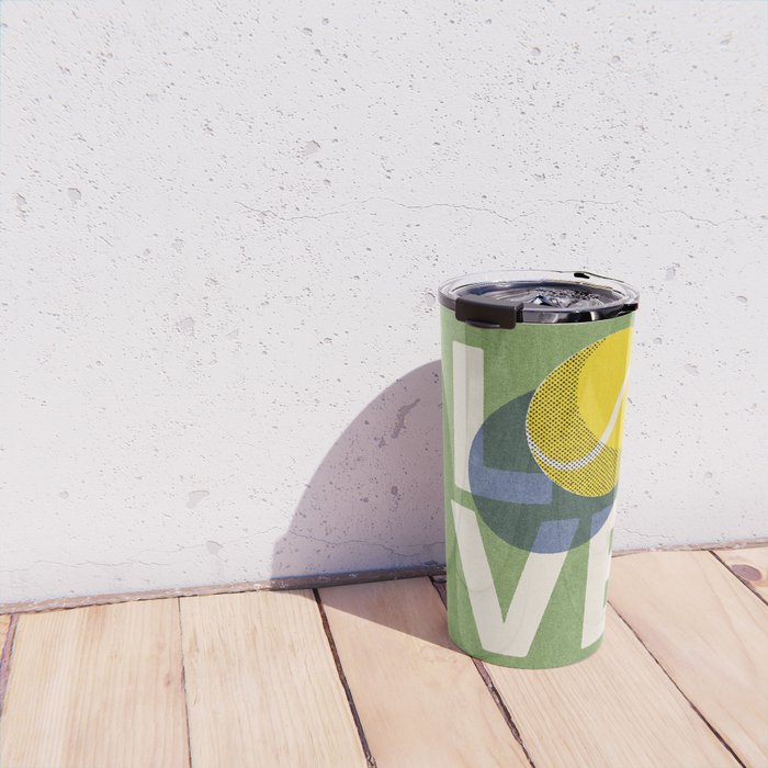 BALLS - Love Tennis - Grass Court Travel Mug Gallery Image 4