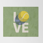BALLS - Love Tennis - Grass Court Throw Blanket Gallery Image 2