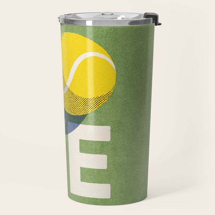 BALLS - Love Tennis - Grass Court Travel Mug Gallery Image 2