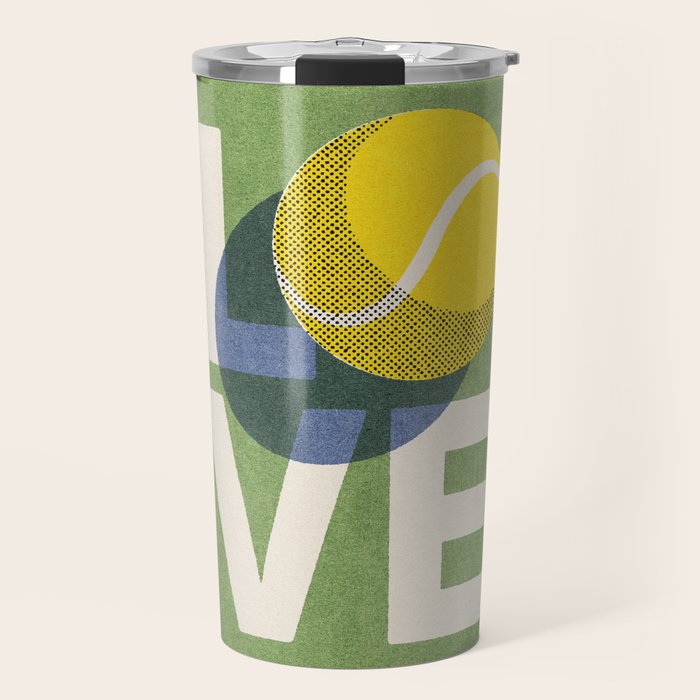 BALLS - Love Tennis - Grass Court Travel Mug Gallery Image 1