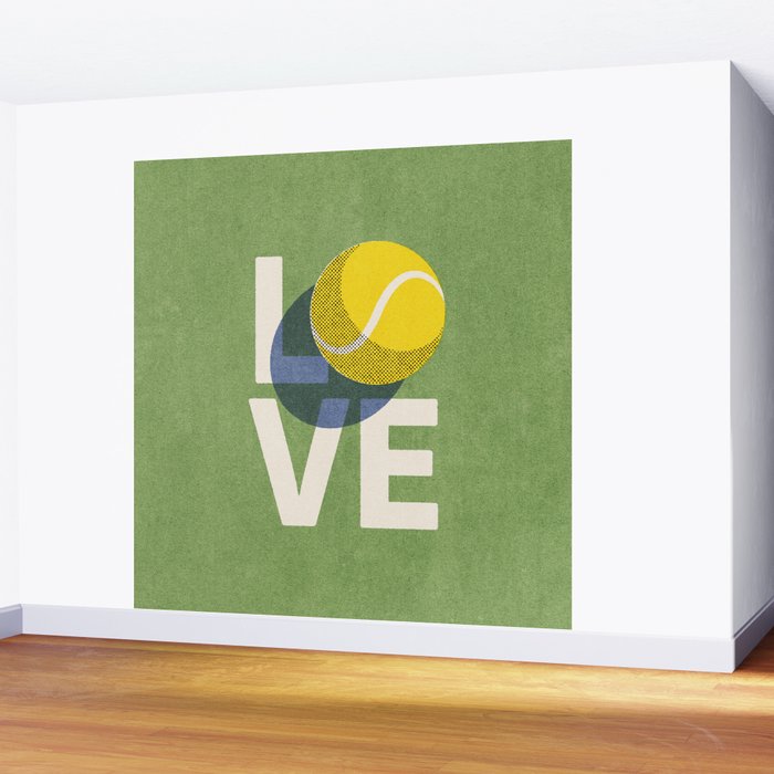 BALLS - Love Tennis - Grass Court Wall Mural Gallery Image 2